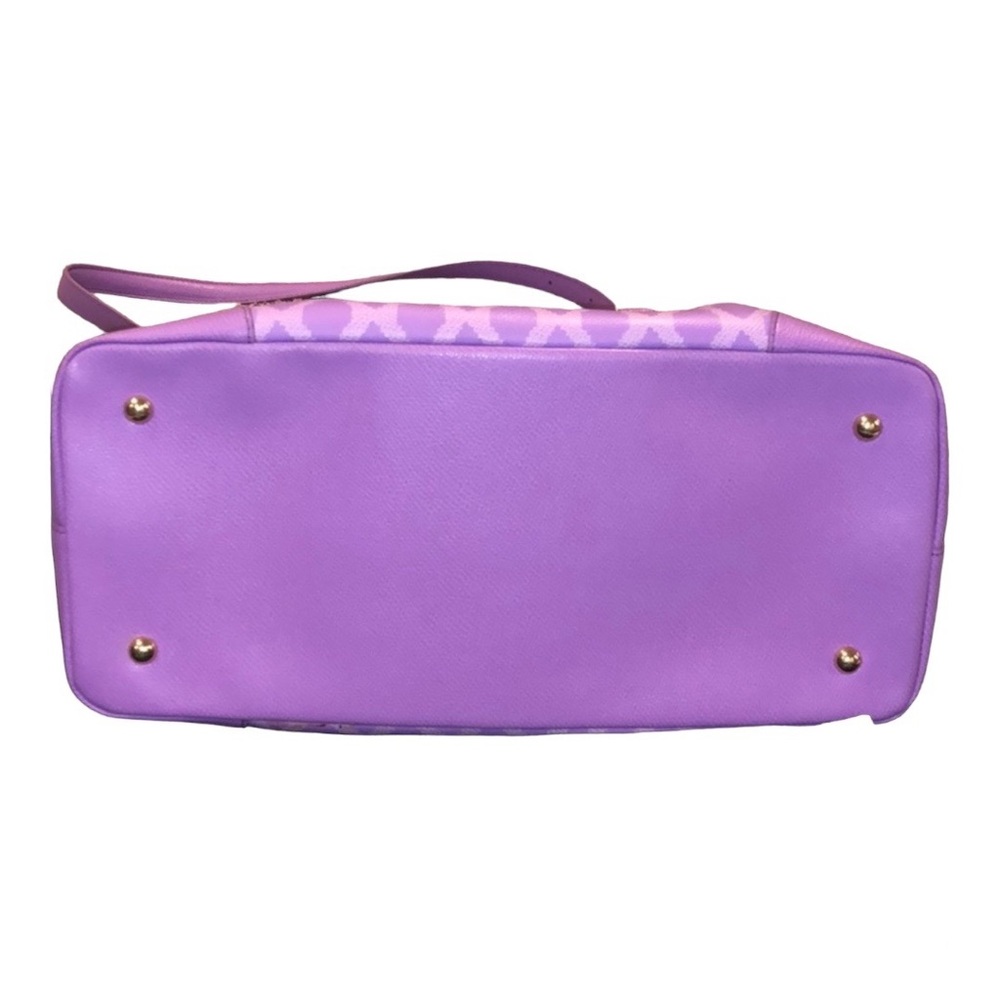 Vera Bradley Lavender Purple Patterned Satchel - Picture 3 of 6